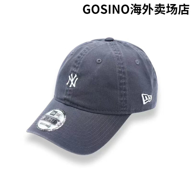 NEW ERA韩国newera纽亦华mlb帽子小标软顶la鸭舌帽940潮牌情侣棒球帽弯檐 深灰色 均码