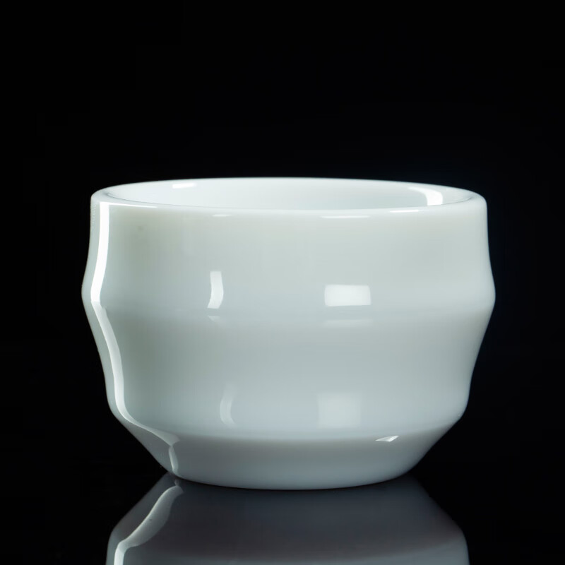 贰号(erhao)陈清宜手工德化白瓷茶杯柴烧青白瓷品茗陶瓷主人杯三升杯