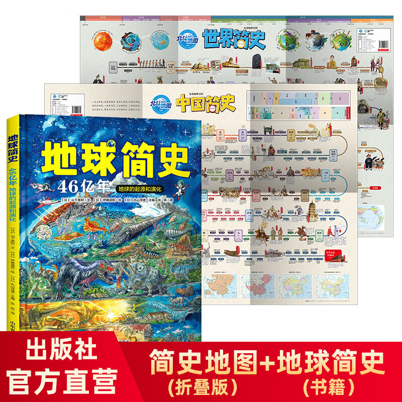 【官方】儿童中国历史世界简史地图学生家用