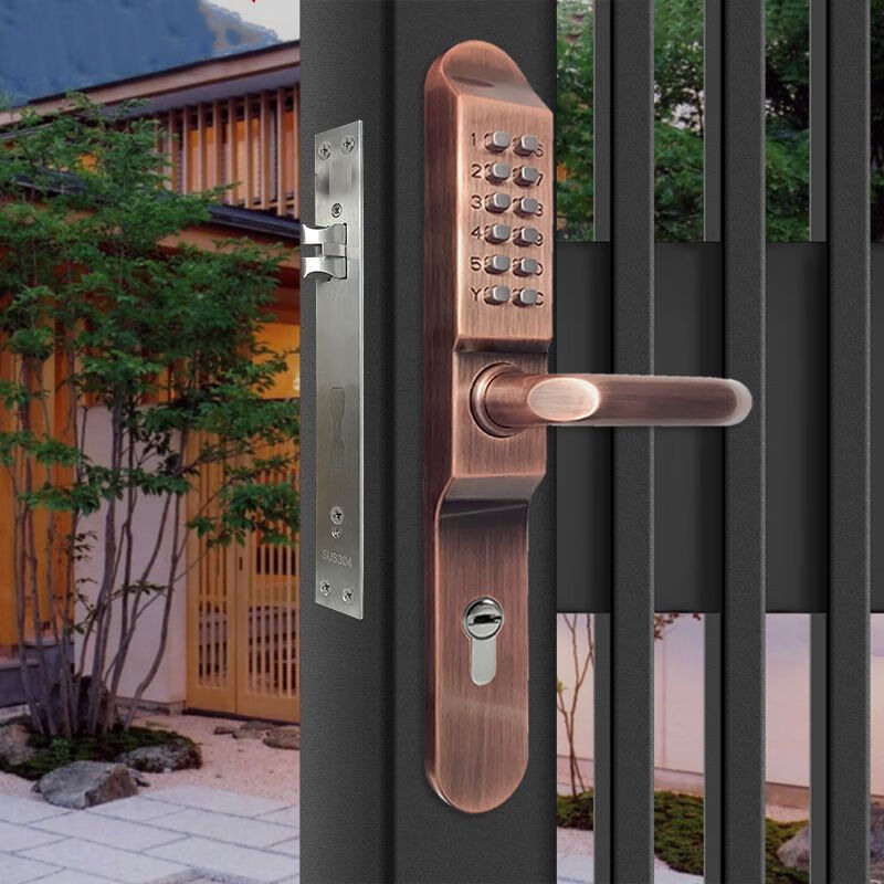 熊哲察户外防水机械密码锁花园门锁室外密码门锁大门院子家用庭院门锁
