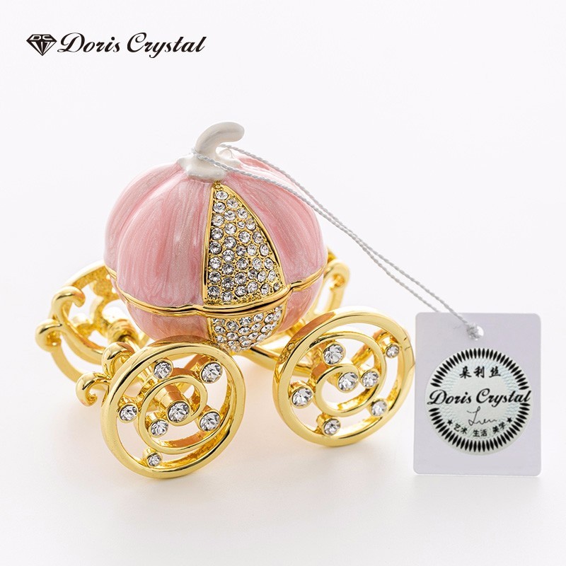 doris crystal南瓜马车首饰盒项链耳环手链戒指饰品盒圣诞节求婚儿童