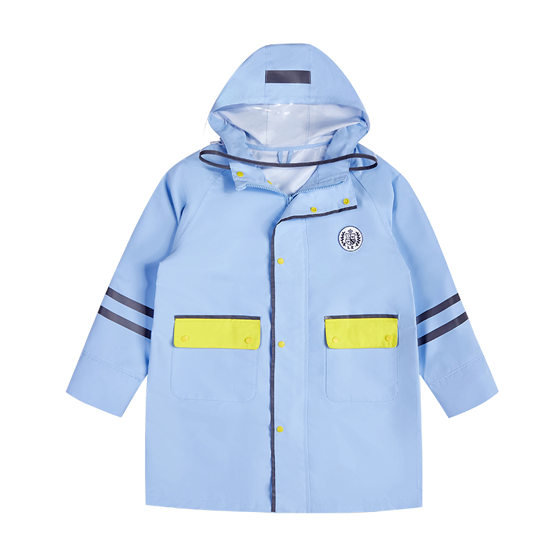 lemonkid兒童雨衣男童小學(xué)生雨披女童幼兒園雨具中大童帶書包位雨衣
