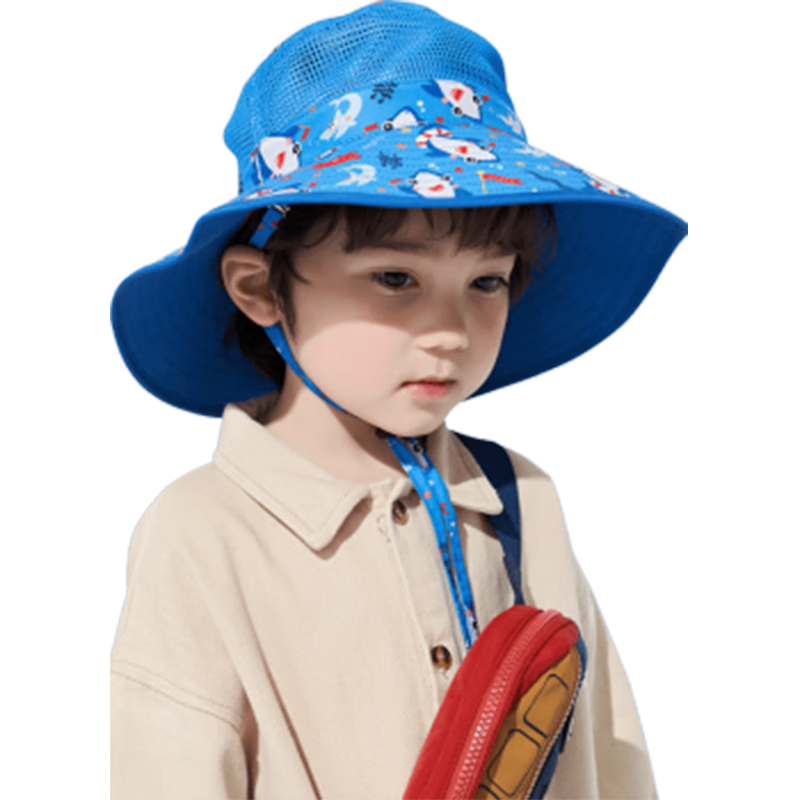 kocotreekk树儿童帽子遮阳大帽檐防晒帽夏季薄款男童女童渔夫双面盆帽