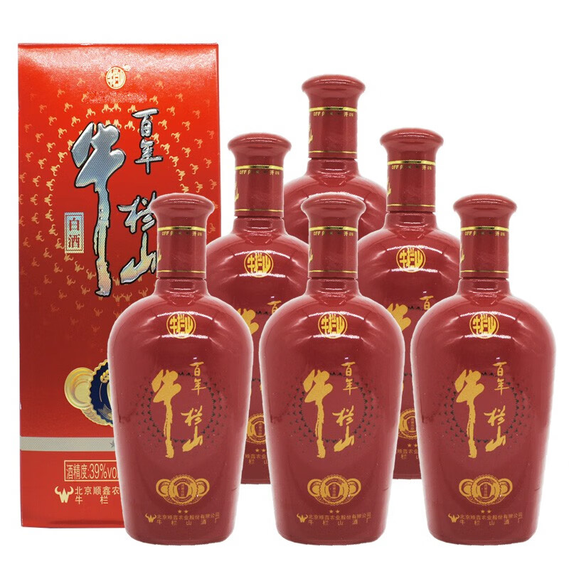 百年牛栏山 39度纯粮特酿二星 500ml*6瓶清香型白酒