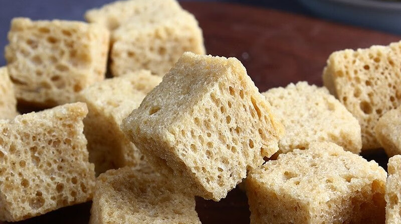 寒宁烤麸 凉皮专用面筋 干脱水干货凉拌菜素食锅 面筋丁【3斤装】