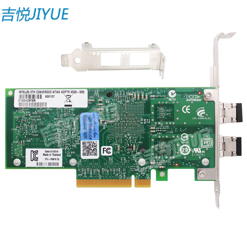 吉悦（JIYUE） Intel原厂X520-SR2万兆网卡E10G42BFSR双口10G光纤PCIeX8原装 E10G4