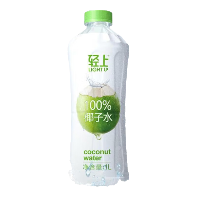 轻上椰汁0糖生椰大瓶植物蛋白饮料企业团购送礼果汁礼盒 轻上100%椰子水1L*2瓶