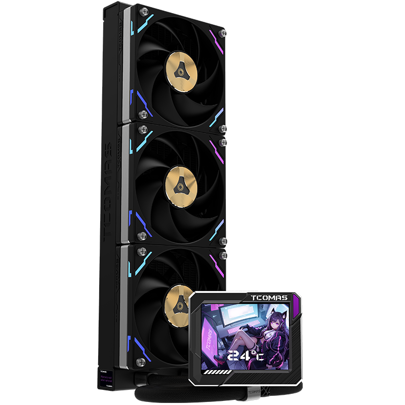 TCOMAS����LG700 PRO 360��ɫһ��ʽCPUˮ��ɢ���� 3.5Ӣ��IPS��Ļ ARGB��Ч ֧��intel/AMD