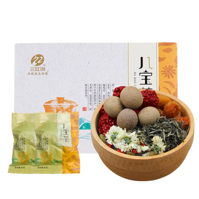 【青海特产】 三江雪 八宝茶 青海菊花三泡台茶小袋装盖碗茶青藏特产三泡台茶 480g/盒饮品