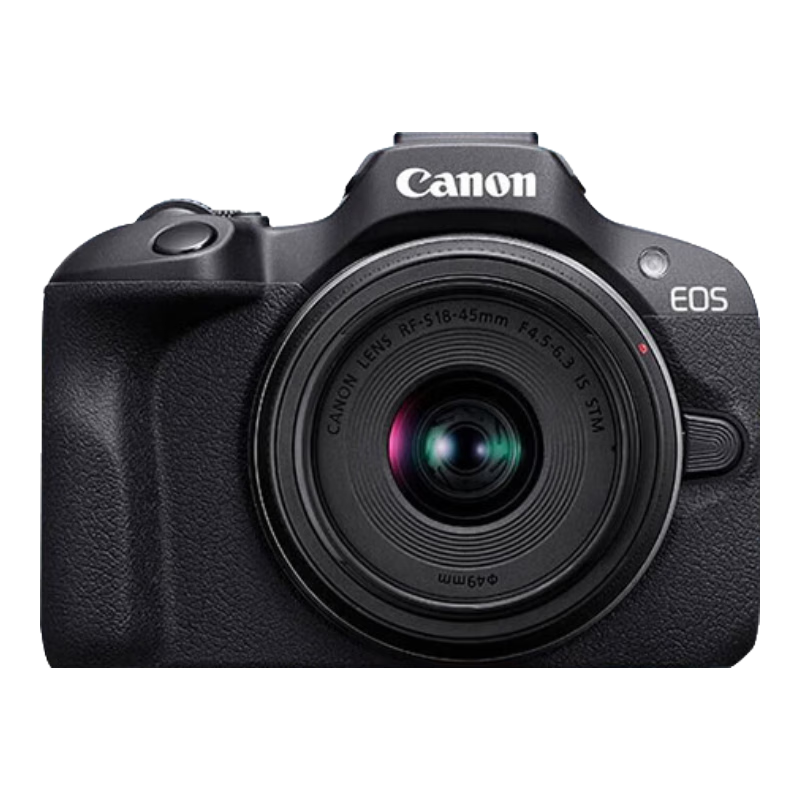 佳能(Canon)EOS R100 微单数码相机 r100入门级学生旅行家用Vlog视频 4k高清 小巧便携照相机 R100(18-45mm)镜头套机 官方标配【全新国行 原厂包装】