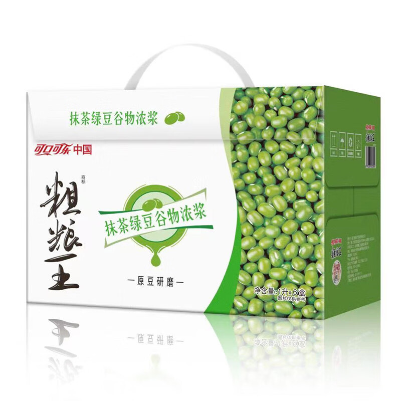 可口可乐新日期1l装粗粮王抹茶绿豆谷物浓浆代餐饮品 1000ml*6盒原