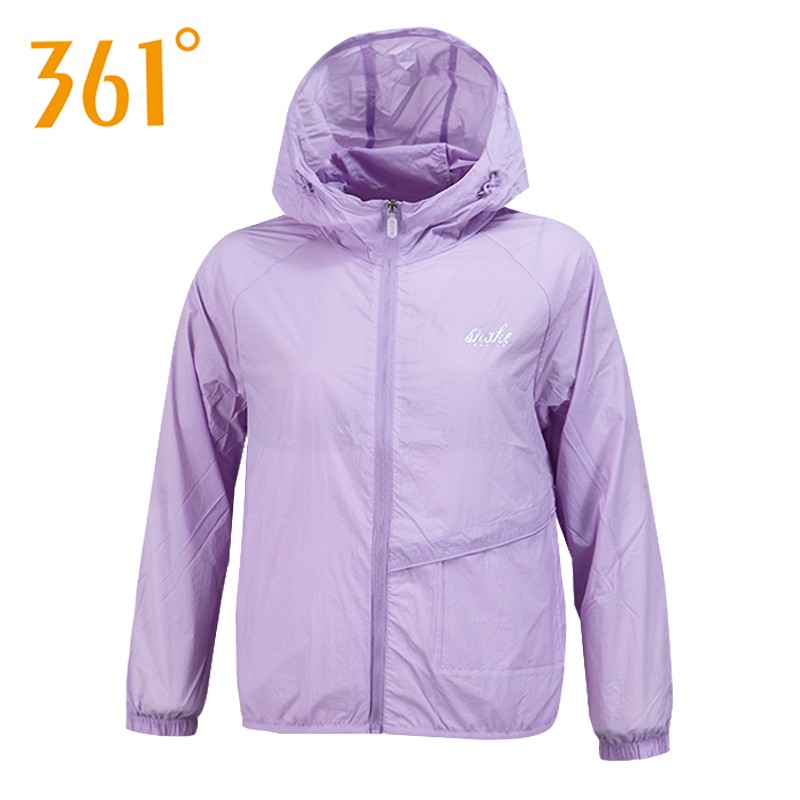 361°女装防晒衣24夏季新款修身针织透气361紧身皮肤衣 香芋紫 m/165