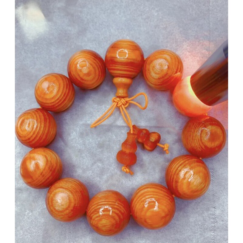 蒂宝莱(dibaolai)松明子手串东北松明子全透光手串长白山琥珀木血龙木