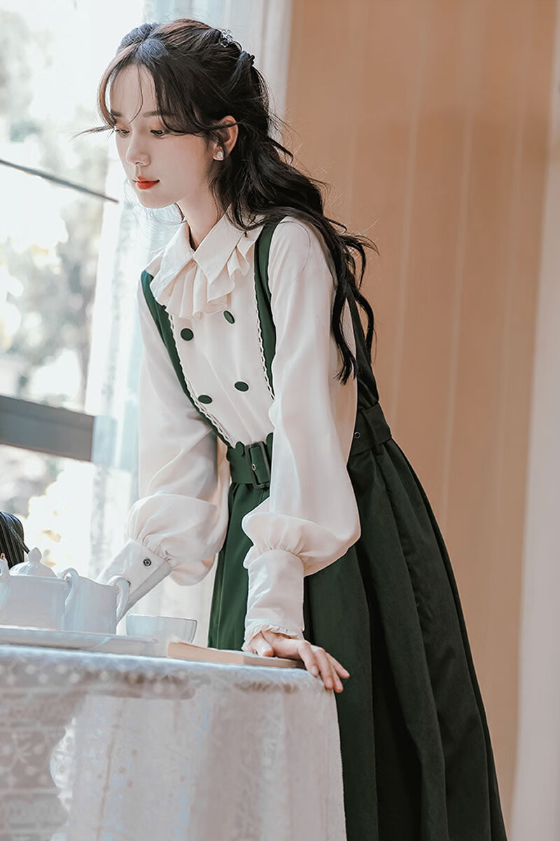 菲奢兰少女成人礼服女十八歳岁高中生学院风连衣裙子