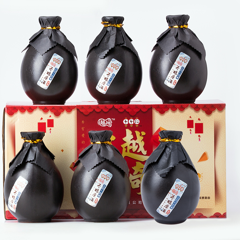 喜脑2010年手工冬酿窖藏加饭酒本色半干型花雕酒500ml*6瓶装糯米黄酒dmdegmtn