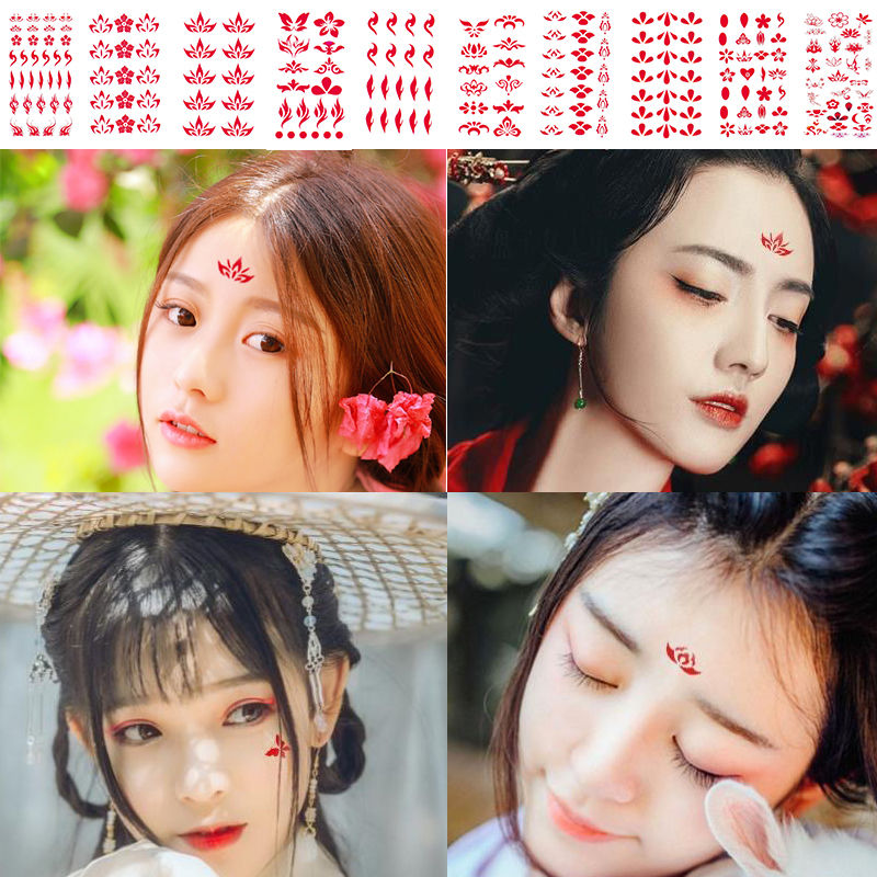 彼岸花英文纹身贴女防水持久韩国小清新可爱仿真性感刺青网红ins 10张