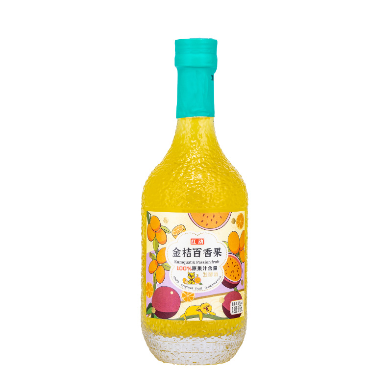 红动果酒百香果小青柑酒水果柚子酒低度微醺发酵型甜酒洋酒 金桔百香