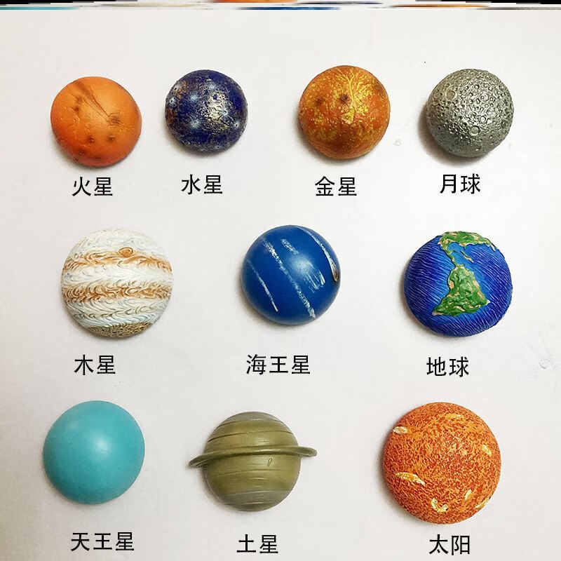 太阳系九大行星模型球 银河系星球模型摆件道具仿真科学玩具宇宙星球