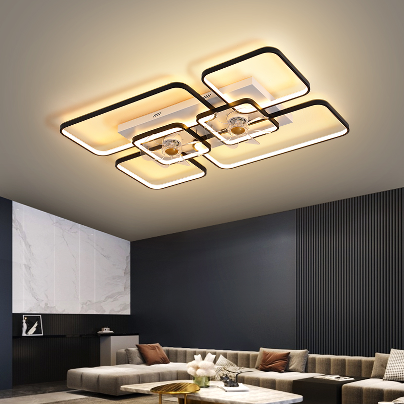 风扇轻奢极薄客厅灯led卧室吸顶灯吊顶一体现代简约大气大厅房间灯具