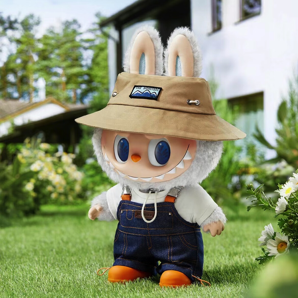 拉布布搪胶毛绒玩具公仔可爱礼物春天野在家挂件大娃手办 春天野在家