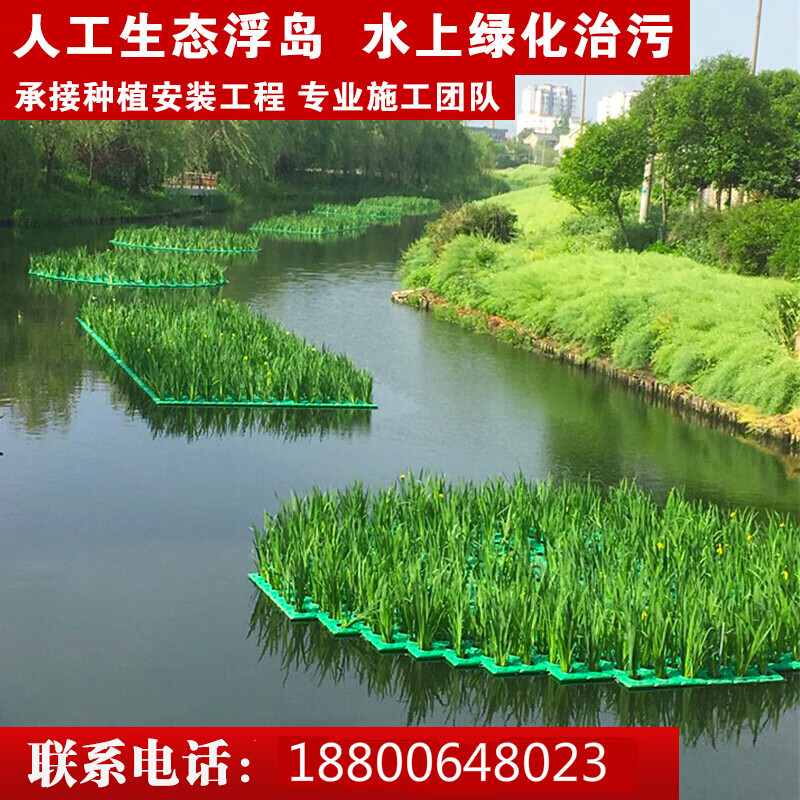 人工生态浮岛工程水生植物种植造景水面绿化河道人工生态浮床施工水上
