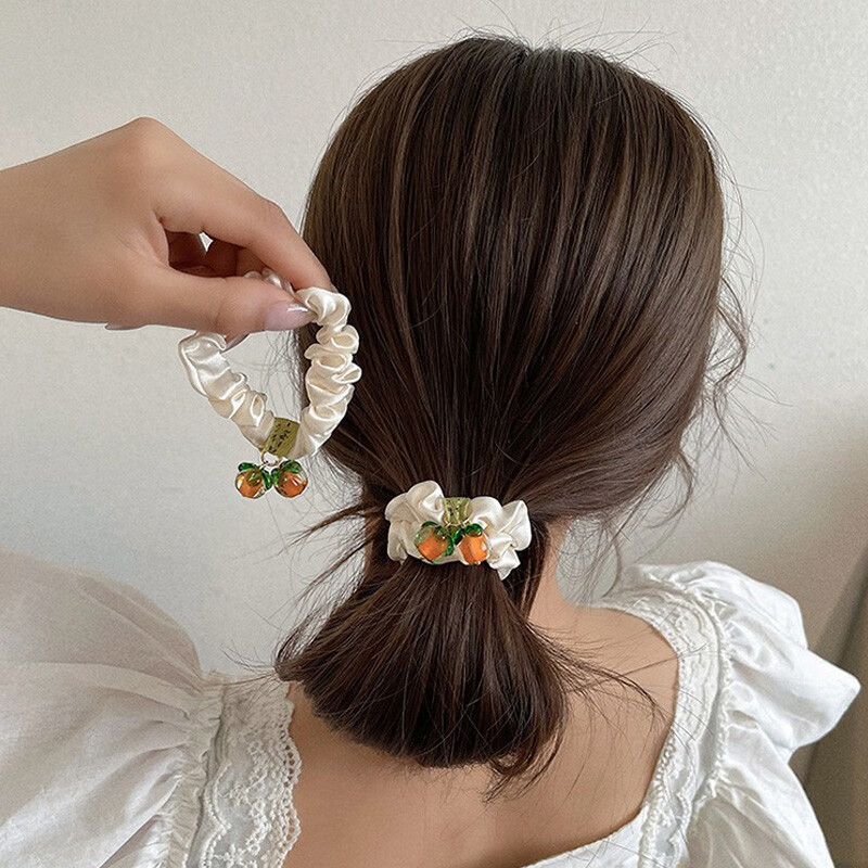 玖维娅大肠圈发绳女不伤发小皮筋简约气质丸子头发圈扎头绳发饰品 jy