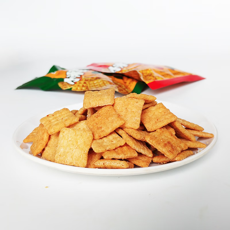 隽颜堂琥珀小米锅巴麻辣味零食:8090后儿时牛肉味饼干童年怀旧休闲