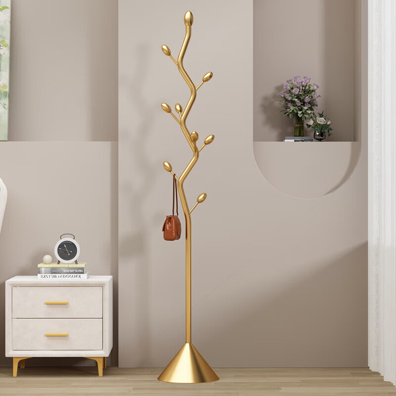 奶油风网红衣架艺术衣服收纳架铁艺衣帽架北欧挂包架家用小型衣架