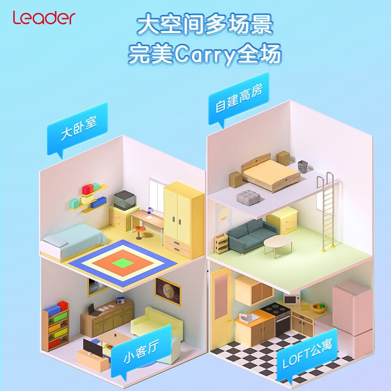 Leader海尔空调挂机大2匹P新一级变频空调 节能省电内外自清洁智能WIFI壁挂式冷暖热除湿家用大挂机 2匹 一级能效 变频冷暖大风量