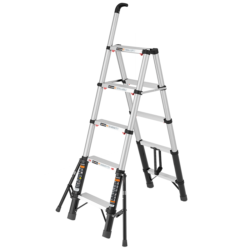 奥鹏 梯子家用伸缩梯人字梯加厚多功能金属楼梯铝合金五步工程梯家用梯 AP-509Y-310CD