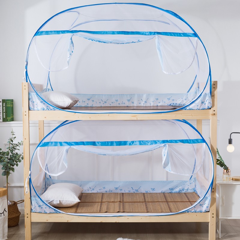 2m1.5,m有底折叠蚊帐 荷花款方顶单门【实物如图】 宽1.0*长1.9*高1.