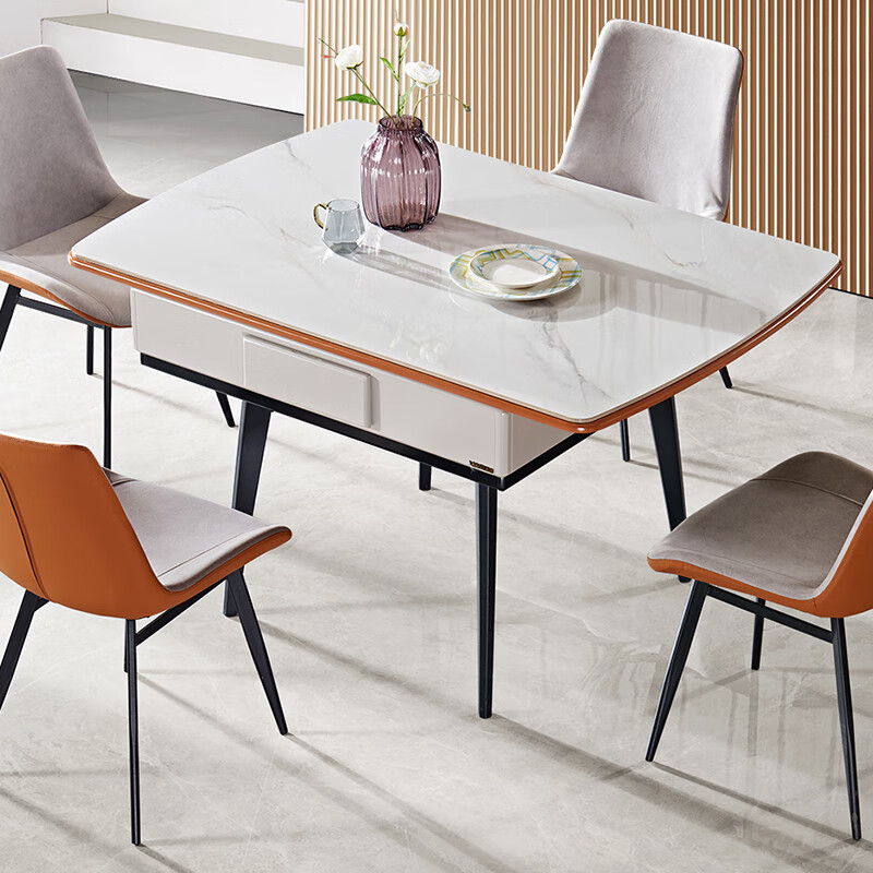 两用简约现代家用岩板多功能电动麻将桌一体 梦之恋单桌 亮光岩板桌面