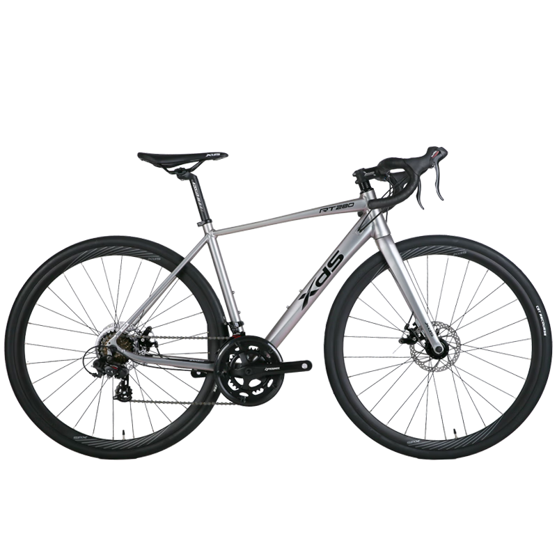 喜德盛RT280公路自行车14速运动健身骑行学生成人青少年变 太空灰/黑 440mm（155-165cm身高）