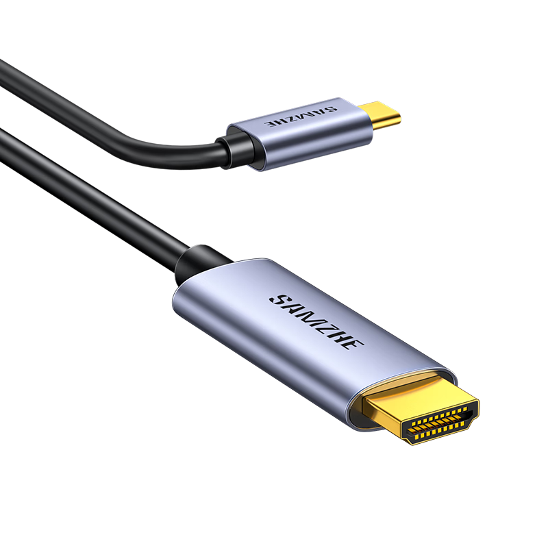 山澤Type-C轉(zhuǎn)HDMI線雷電4/5轉(zhuǎn)換器4K60/2K144Hz高清USB-C轉(zhuǎn)接頭投屏適用蘋果16/15/MacBook手機(jī)筆記本