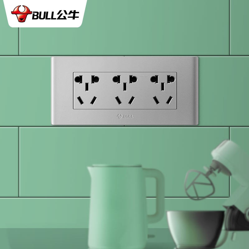 公牛(BULL) 开关插座 多功能118型插座开关三位二三插15孔九孔电源插座面板G04Z356A  星空灰（底盒需另购）怎么样,好用不?