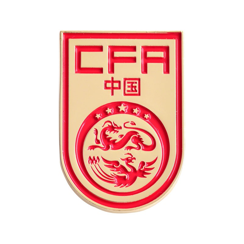 中国国家足球队徽章 logo款 简约创意锌合金徽章胸针 足球周边球迷