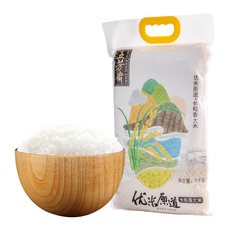 五芳斋 长粒香大米 东北大米5kg 真空优米原道大米袋装