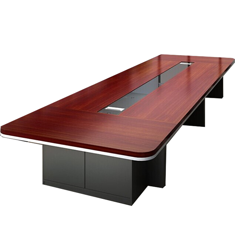 安美诚大型会议桌长桌椅组合现代简约会议桌 6人8人洽谈培训桌椅接待桌3.0*1.3米会议桌【10人位不含椅】