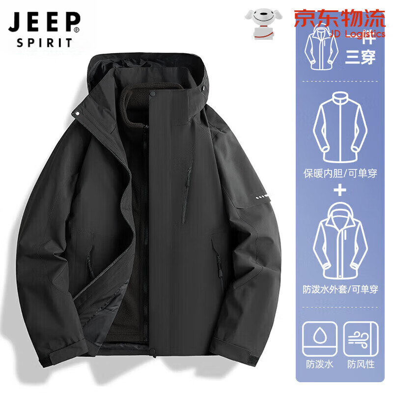 ���ڲ�����JEEP SPIRIT���ճ��п��·���Ů����һ��ˮ���޴��ﶬ�����»����ɽ������ ��ɫ-ץ���ڵ�����Ůͬ� M