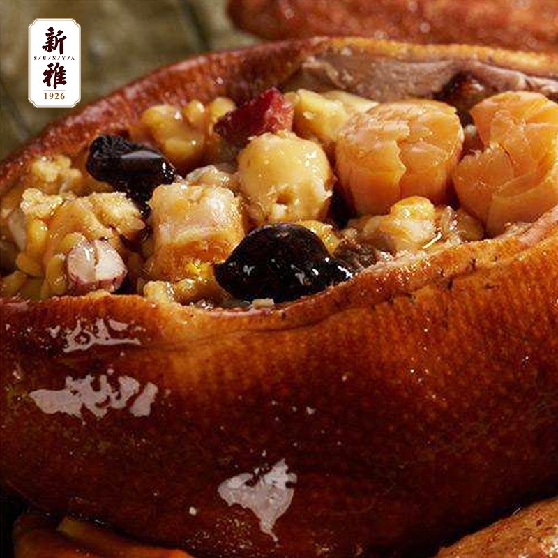 新雅八宝鸭800g卤味熟食礼盒速食硬菜加热即食酱鸭真空包装下酒菜送礼 八宝鸭2只1600g礼盒装