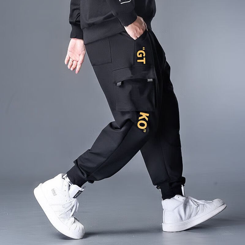 恺吉锐工装裤男加肥加大码春季男裤大肚子胖子裤子休闲运动裤宽松潮