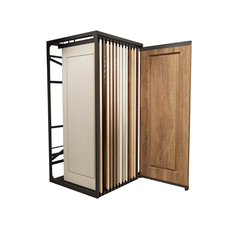 abdt木门样品展示架 铝合金房门抽拉架子木地板样品展示架落地式立式