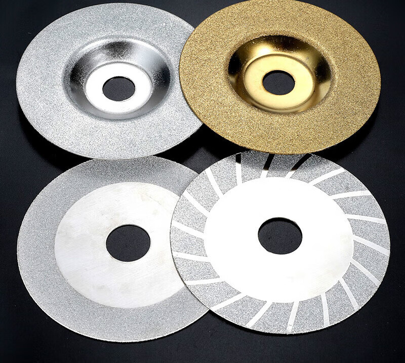 玻璃磨片砂轮片金刚石切割片角磨机100mm瓷砖修边抛光打磨工具 金色