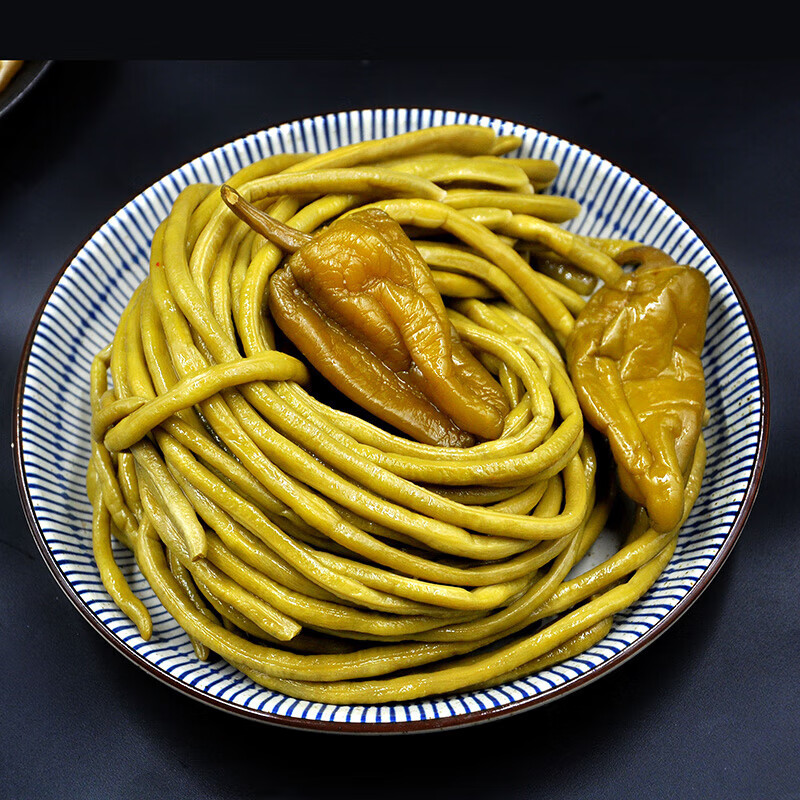 哺食旺安徽泡豇豆腌咸豆角六安霍山农家下饭酸豆角瓦坛泡制袋装500g