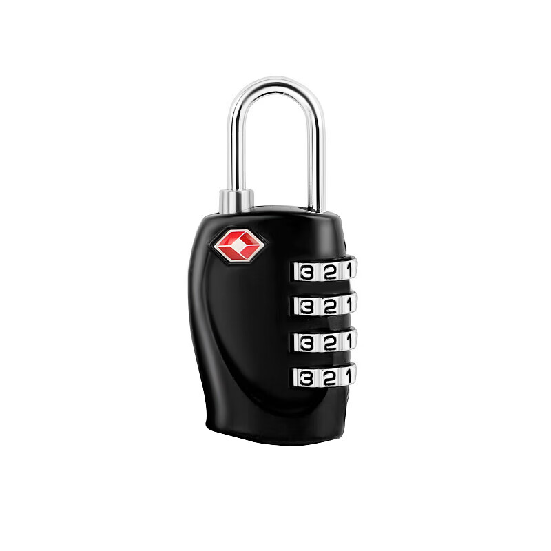奥本 密码挂锁 tsa出国旅行锁箱包锁抽屉锁 健身房文件柜锁7603 黑色