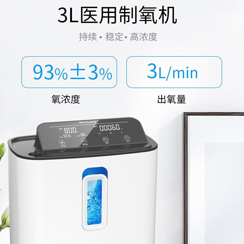 美之氧【送720天换新险】家用医用级3L 制氧雾化一体机 肺心病老人保健 【720天换新】制氧雾化二合一 72小时持续供氧