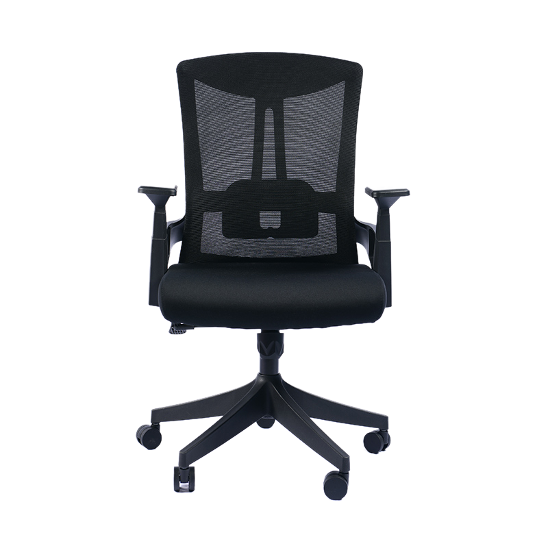圣黎 经理椅员工椅透气舒适办公椅会议接待椅家用电脑椅 黑色