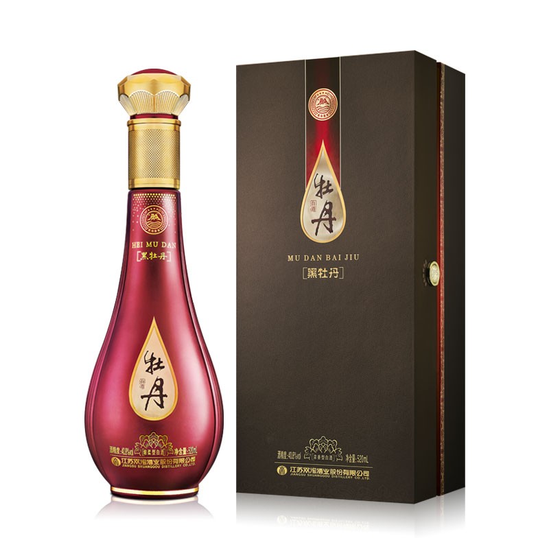 双沟【宴会送礼】牡丹酒 浓香型双沟白酒 新黑牡丹 40.