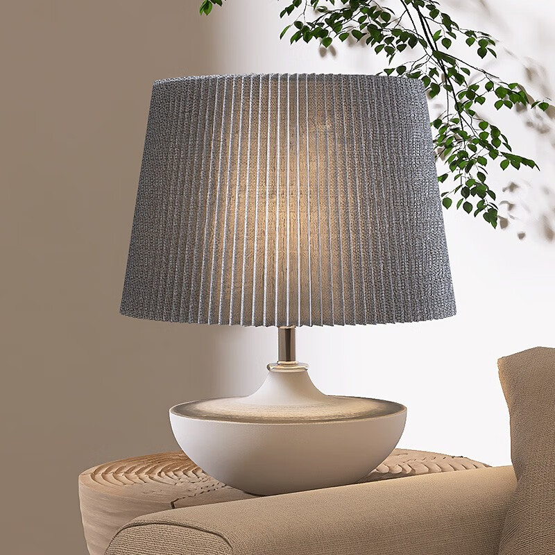 欧柏图侘寂风陶瓷罐台灯led 日式禅意古朴风客厅书房卧室床头灯设计师