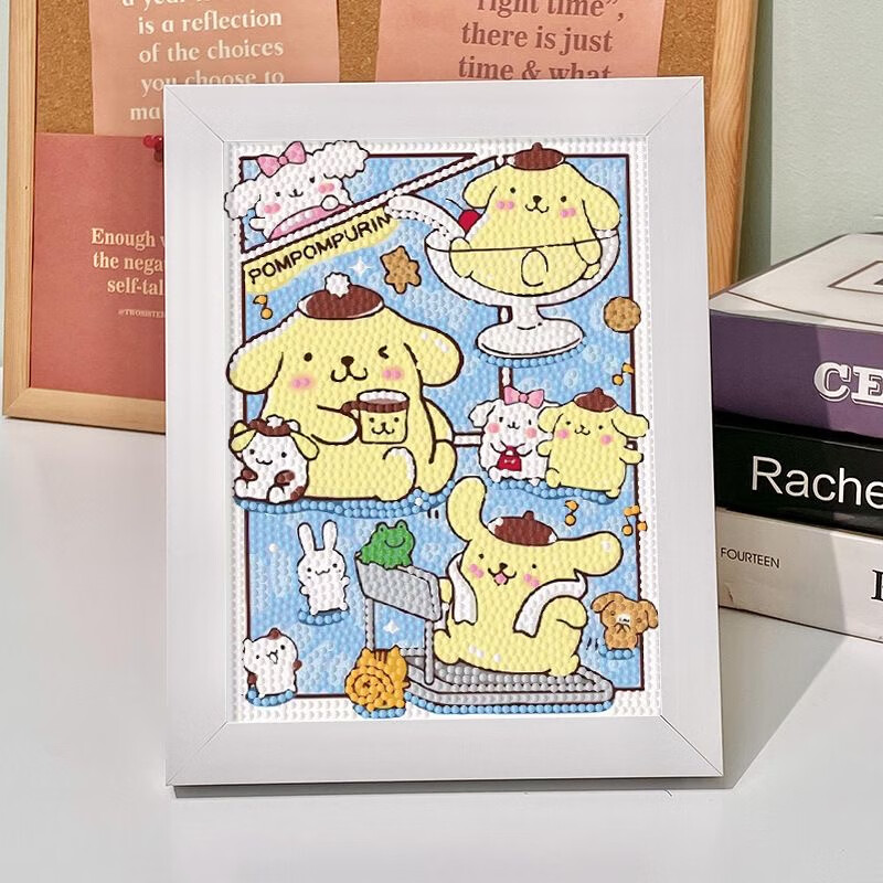 玉桂狗钻石画粘钻画贴钻手工diy2023年新款满钻儿童生日礼物女孩 小黄狗【工具+画布+相框】18*23使用感如何?